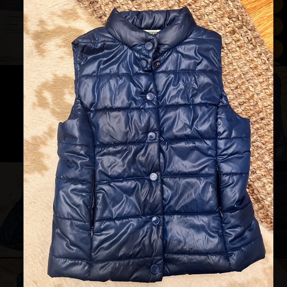 Converse Blue Puffer Vest with Zipper Pockets